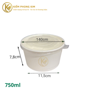 tô giấy trắng 750ml