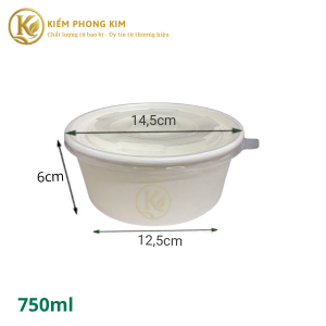 bát giấy trắng 750ml dáng lùn