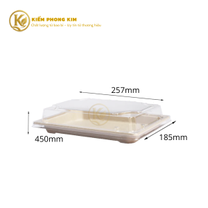 khay bã mía nắp PET