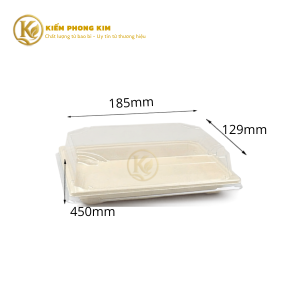 khay bã mía nắp PET