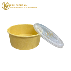 tô giấy kraft tròn nắp kín