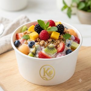 tô giấy kraft tròn nắp kín