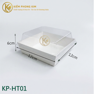khay giấy vuông nắp trong