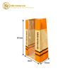 Túi giấy đựng bánh mì hoa cúc có cửa sổ kích thước 14 × 8,5 × 29,5cm