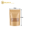 Túi zipper giấy kraft có cửa sổ kích thước 15 × 22cm